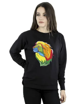 Women's The Lion King Colours Sweatshirt in Black Size: 2XL - Black - Size: 2XL - Disney - FashionsVida