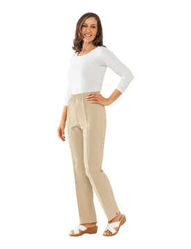 Elegante Schlupfhose L beige - MODERNE HAUSFRAU - FashionsVida