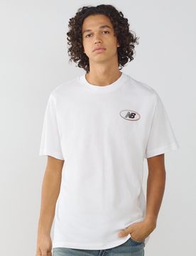 Tee Shirt Oval Logo blanc/noir xs
