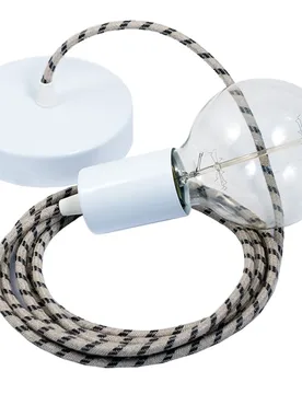 Cables Suspension Luminaire Rd54 Stripes 2 M Anthracite / White One Size - Creative - FashionsVida