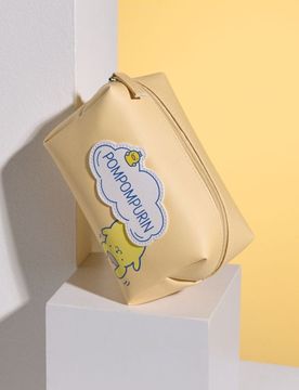 Pochette cosmetica in similpelle PomPomPurin - giallo chiaro