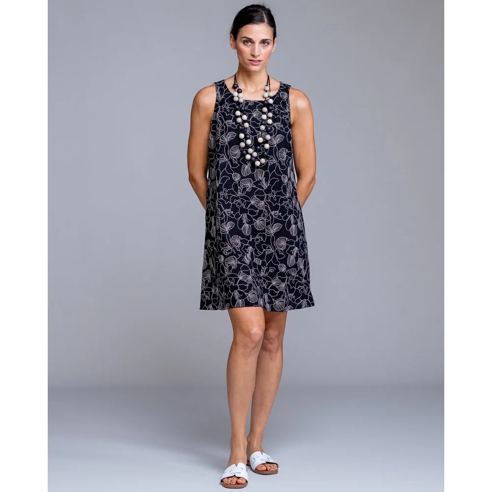 Vestido de playa de tela bordada sin mangas - Señoretta - FashionsVida