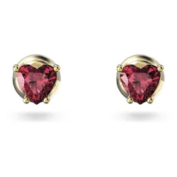 Orecchini a lobo Chroma, Cuore, Rossi, Finitura oro 18K OS