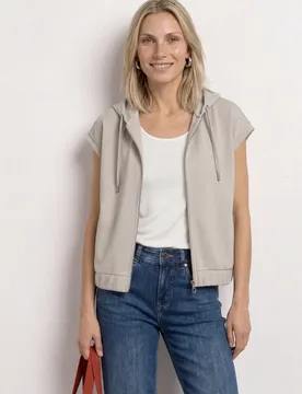Weste im Silk-Look mit Kapuze female Beige - Street One - FashionsVida