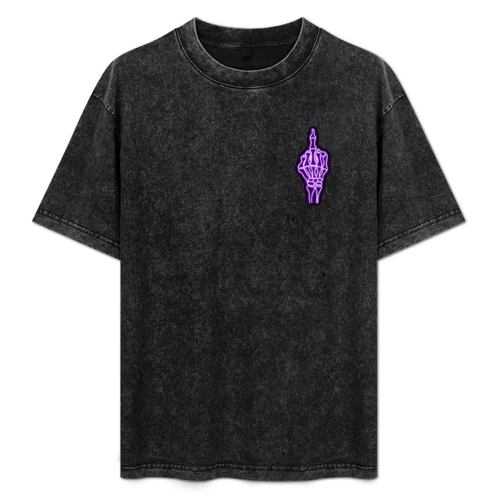 Neon Middle Fingers Up T-Shirt Basic Regular Fit Casual T-Shirt - Aliexpress - FashionsVida