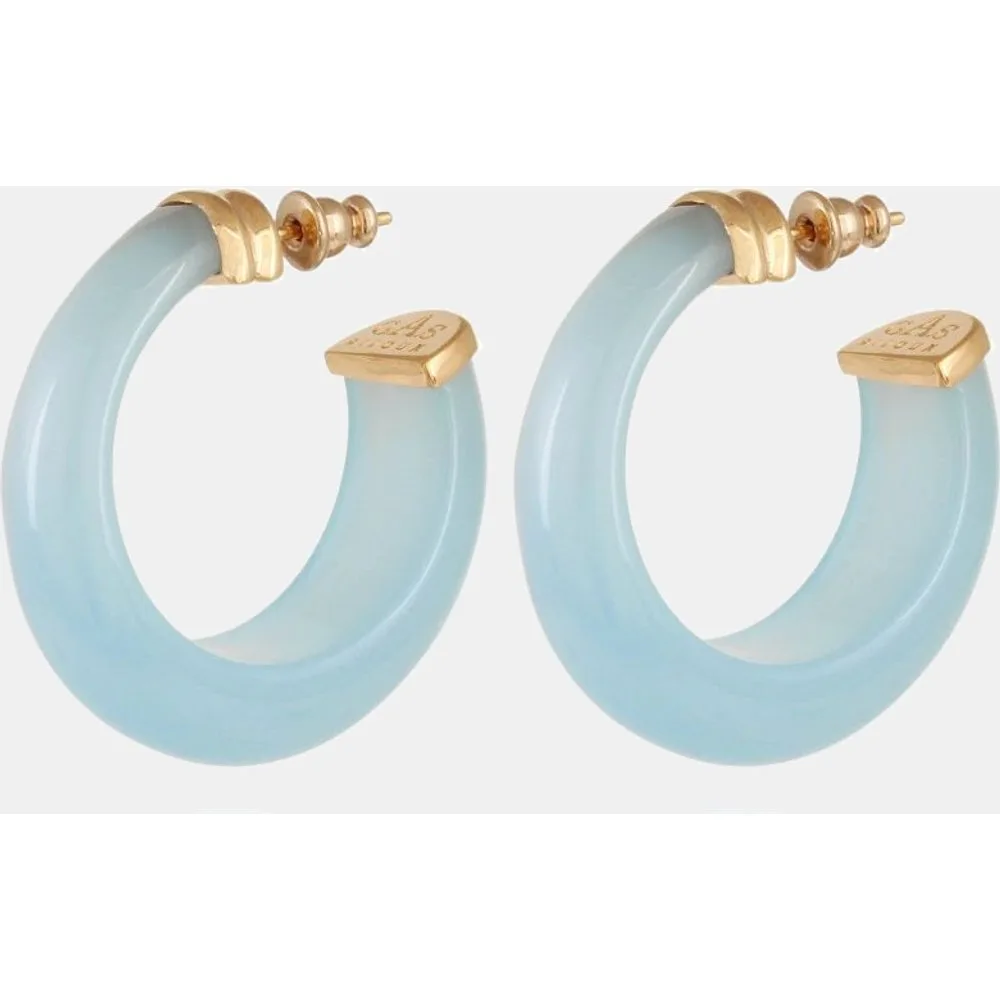 Pendientes de aro Abalone dorados - GAS Bijoux - FashionsVida