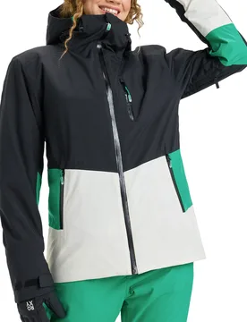 Ski /Snowboard Jacke Stormdash Jacket True Black für Damen Größe L schwarz - Roxy - FashionsVida