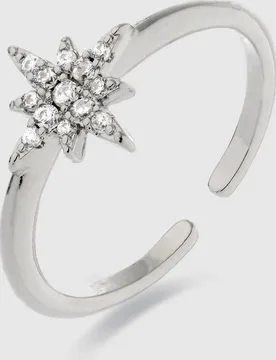 Anillo ajustable áfrica moda acabado en rodio con circonita brillante - Luxenter - FashionsVida