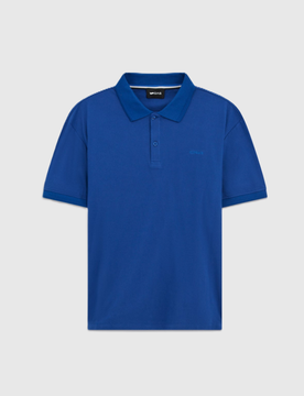 Polo slim fit uomo blu elettrico