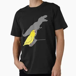 T-rex yellow parrotlet Funny Parrot Gift T-Shirt for Birds Lover Short Sleeve Graphic Clothes All Size Tee S-6XL