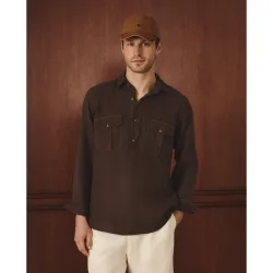 Camisa de lino de hombre classic fit