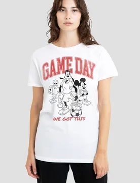 Mickey Friends Game Day T-Shirt, White - White - Size: M - Disney - FashionsVida