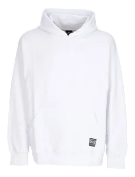 Felpa Leggera Cappuccio Uomo Label Classic Hoodie White - Propaganda - FashionsVida