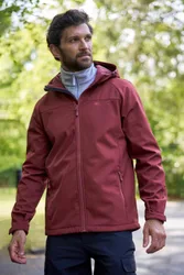 Exodus' Mens Softshell Jacket Insulated Breathable Water Resistant Coat Dark Red - Size X-Large