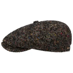 Hatteras Colour Dots Flat Cap by - black - Size: 58 cm