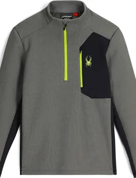 Fleecejacke mit halbem Reißverschluss – Herren – Bandit 1/2 Zip Bandit 1/2 Zip Storm für Herren Größe S Grau - Spyder - FashionsVida