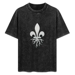 Fleur de roots T-Shirt Simple Print Design T-Shirt