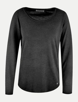 Basic Pullover Schwarz M