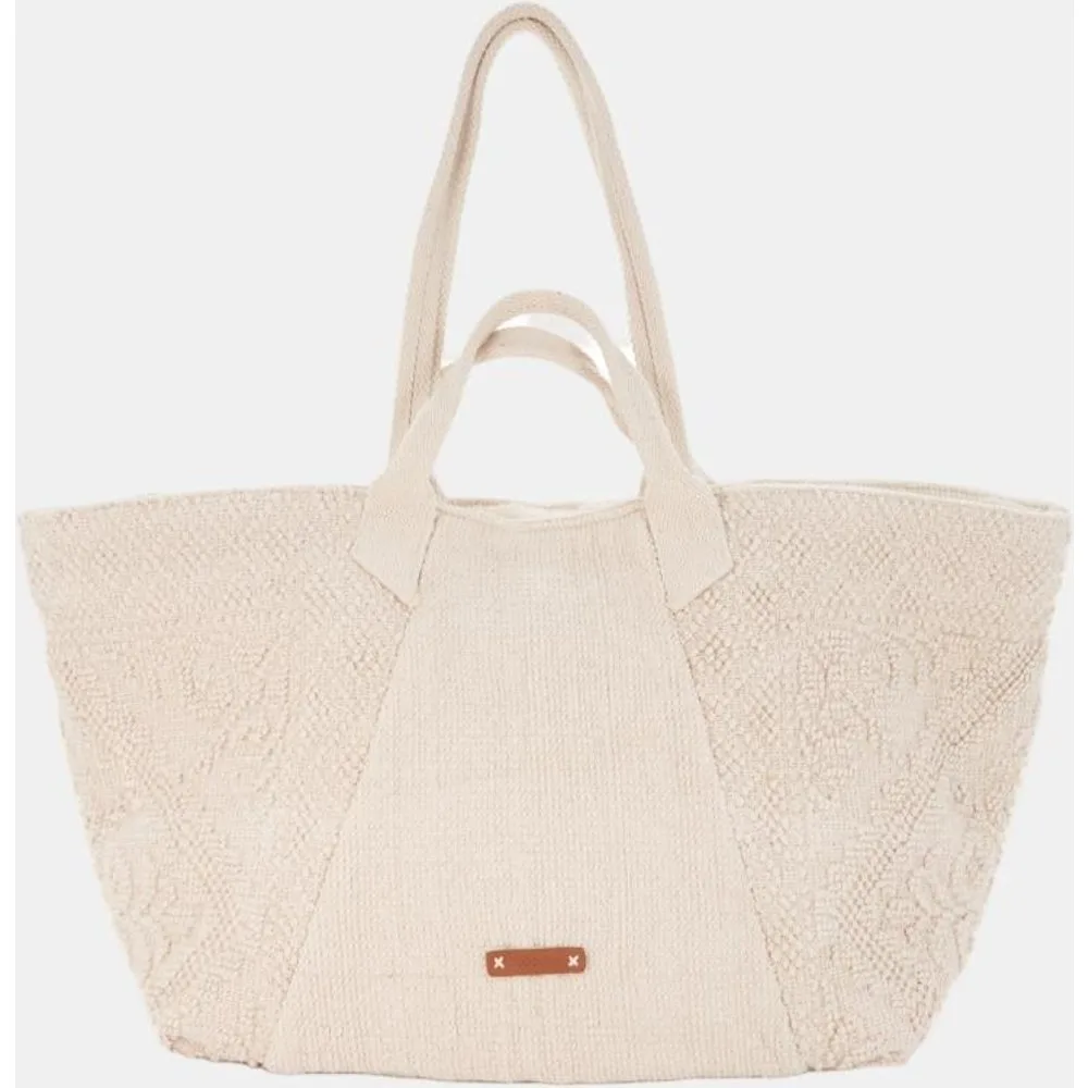 Bolsa de playa de algodón bordada - Abbacino - FashionsVida