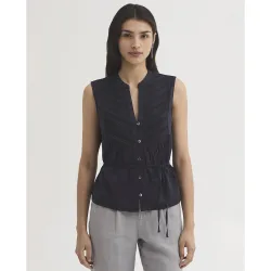 Top de mujer 100% algodón con escote de pico