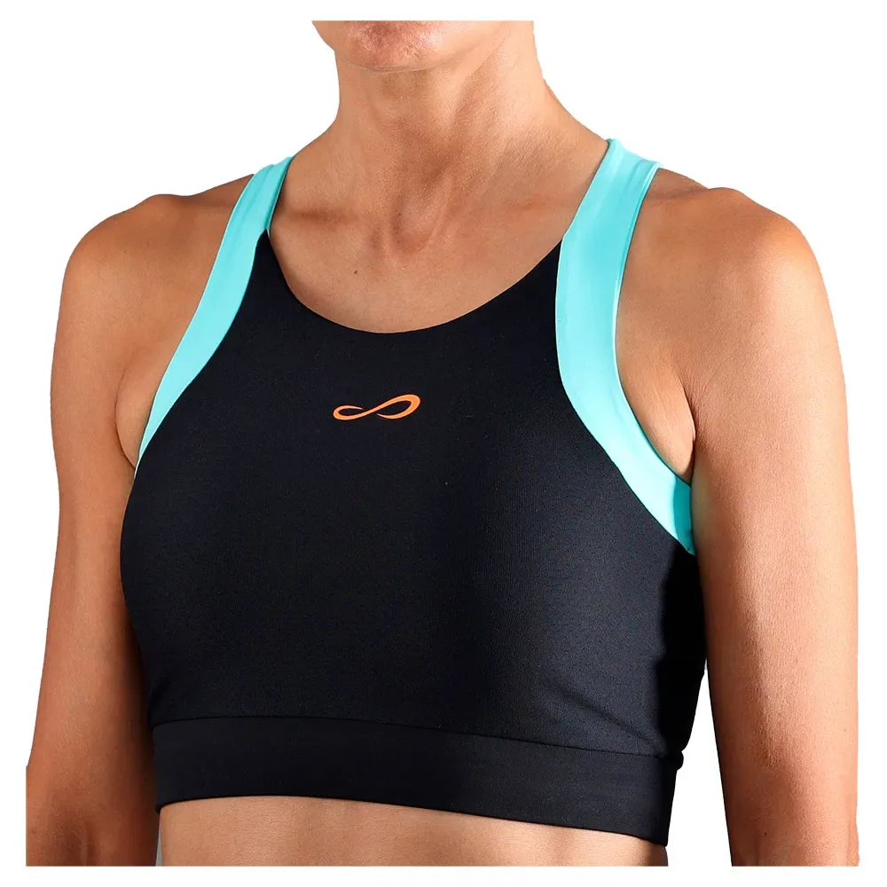 Top De Sport Crop Black Aqua M - Endless - FashionsVida