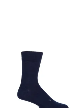 Mens 1 Pair Stabilizing Wool Everyday Socks Space Blue 10-11 Mens - Blue - Size: 10-11 Mens - Falke - FashionsVida