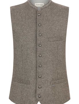 Trachtenweste Devito (kiesel, Gr. 58) von Classics für Herren, Oberteile, 50% Wolle, 25% Viskose, 25% Polyester