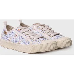 Zapatillas de lona de mujer de tejido con cordones