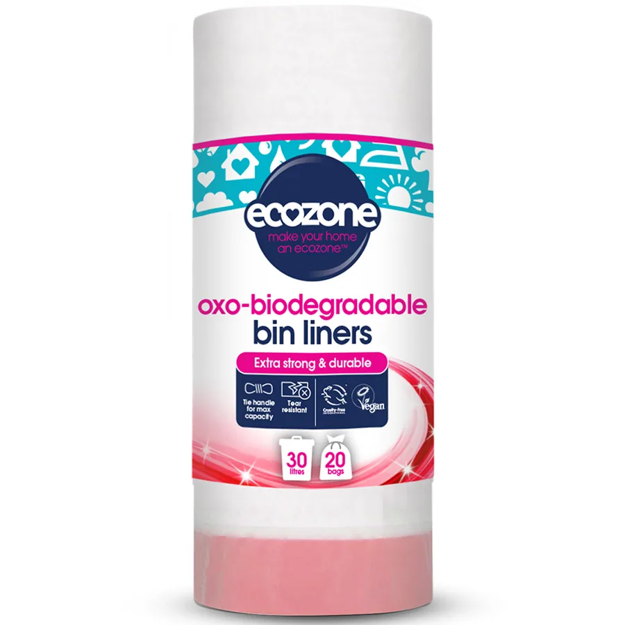 Biodegradable Bin Liners - 30L - Roll of 20 - Ecozone - FashionsVida