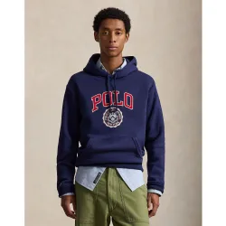Sudadera con capucha de hombre con bolsillo canguro y logo