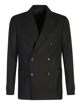 Blazer Doppiopetto Con Applicazione
