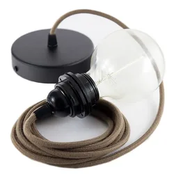Cables Lampe Suspendue Pendel Pour Abat-jour Rc13 50 Cm Brown / Black One Size