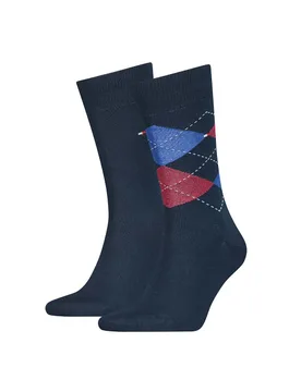 Pack TH Men Cotton Rich Argyle Socks Navy Mix male - Tommy hilfiger - FashionsVida