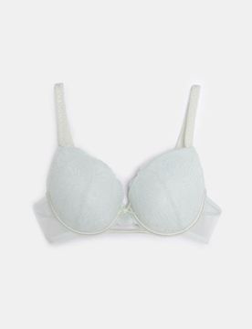 Reggiseno push-up in pizzo - blu pallido