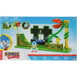 Playset Zona "Circuito de Carreras" con figura Sonic coleccionable 6 cm Sonic The Hedgehog