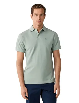 Polo A Maniche Corte Hm5600203 Spring Green L - Hackett - FashionsVida