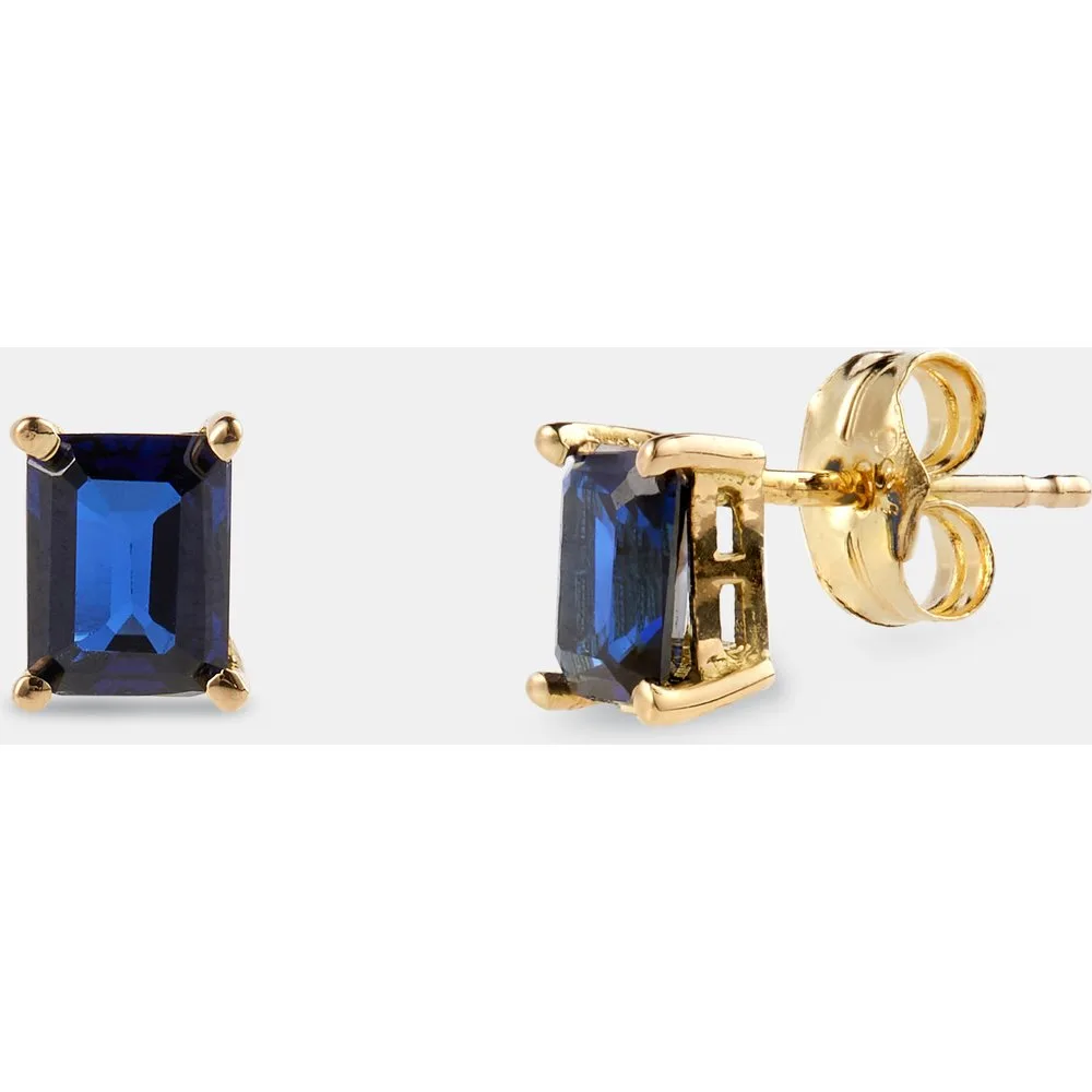 Pendientes de oro con zafiro - El Corte Inglés - FashionsVida