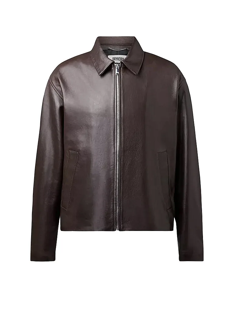 Giacca in pelle RIKKO 10 marrone S - Drykorn - FashionsVida