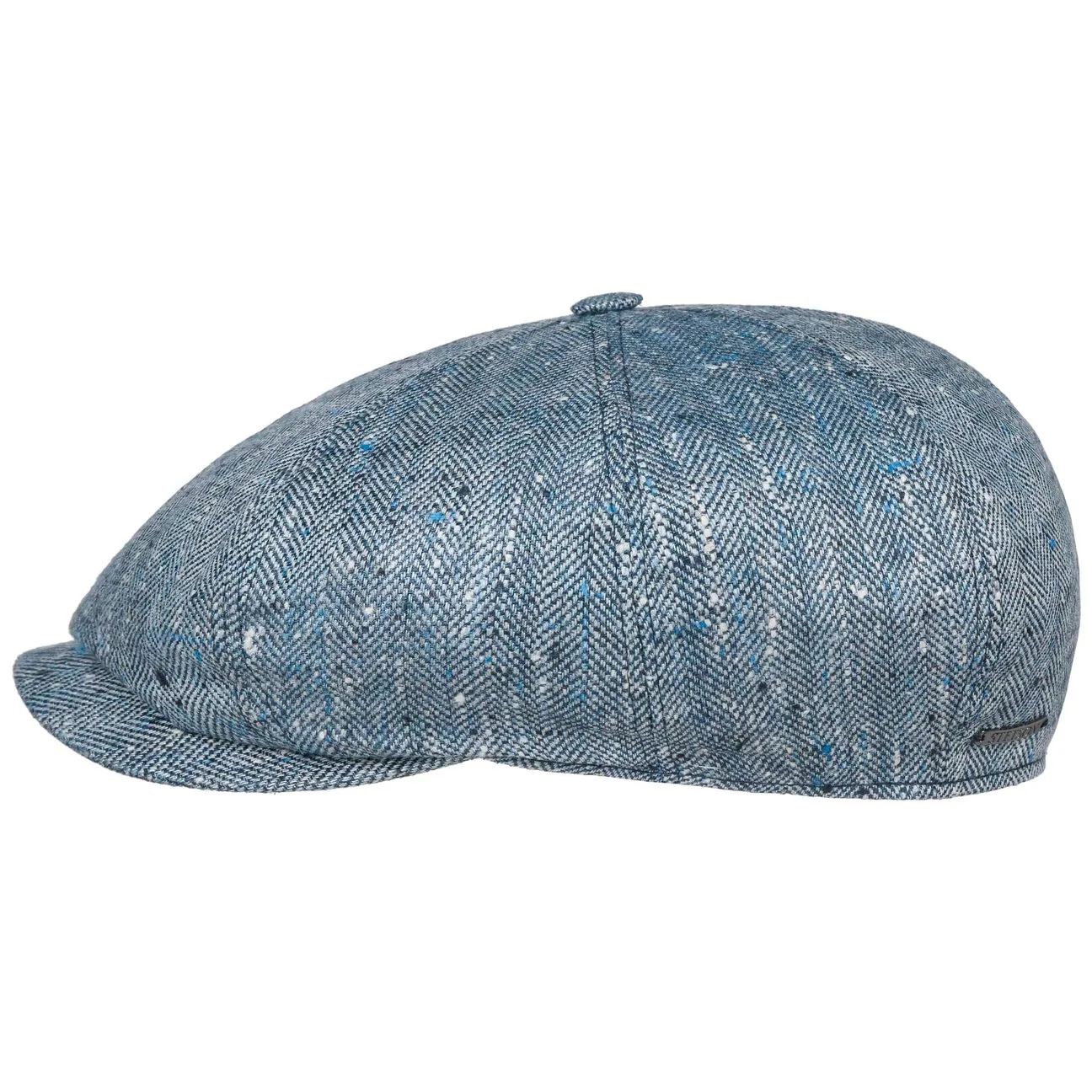 Lanfield Herringbone Flat Cap by - blue-navy - Herren - Size: 61 cm - Stetson - FashionsVida