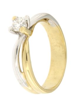 Anello Donna Oro Giallo Bianco GL101471