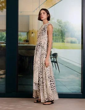 Vestido largo de lunares - Woman Limited El Corte Inglés - FashionsVida