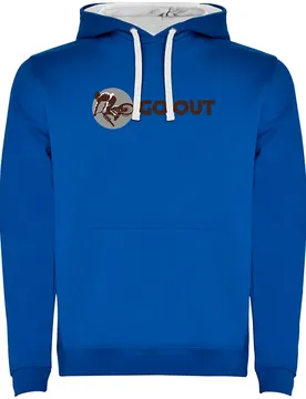Felpa Con Cappuccio Go Out Two-colour Royal Blue / White