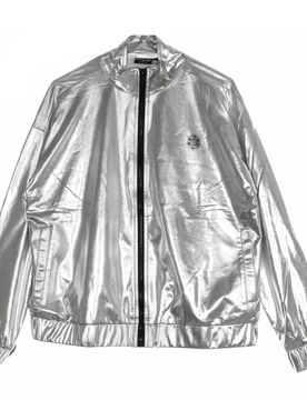 Giacca Tuta Donna Silver Chrome Zip Silver