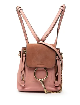 Mini Calfskin and Suede Faye Backpack - Chloé - FashionsVida