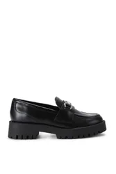 Lando Black' Leather Flats - Black - Size: 8