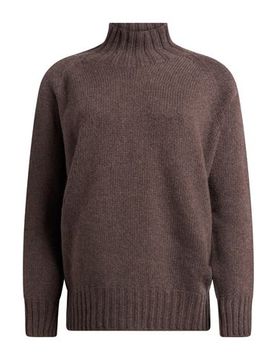 Rollkragenpullover Damen Dunkelbraun 32,34,36,38 Damen