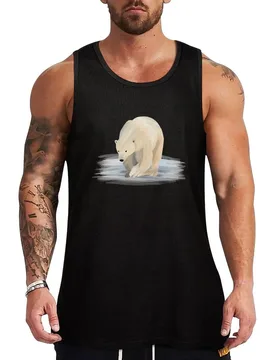 Save the Polar Bears - abstract watercolor illustration - Caroline Laursen Original Tank Top - Aliexpress - FashionsVida