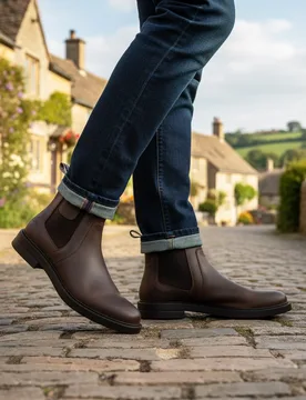Oliver Mens Leather Casual Slip On Dealer Boots - Catesby England - FashionsVida