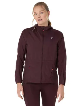 Road Packable Jacket Refurbished Dark Currant XL Women - Asics - FashionsVida