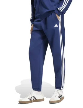 Joggers Essentials 3 Stripes Fleece Tapered Cuffed Team Navy Blue 2 / White 3XL - Adidas - FashionsVida